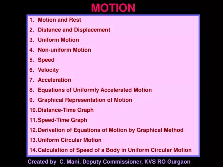 motion