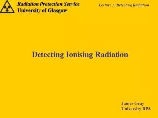 Detecting Ionising Radiation