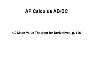 4.2 Mean Value Theorem for Derivatives, p. 196