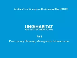 FA 2 Participatory Planning, Management &amp; Governance