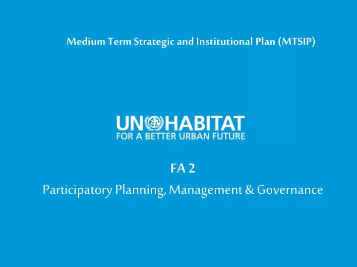 medium term strategic and institutional plan mtsip