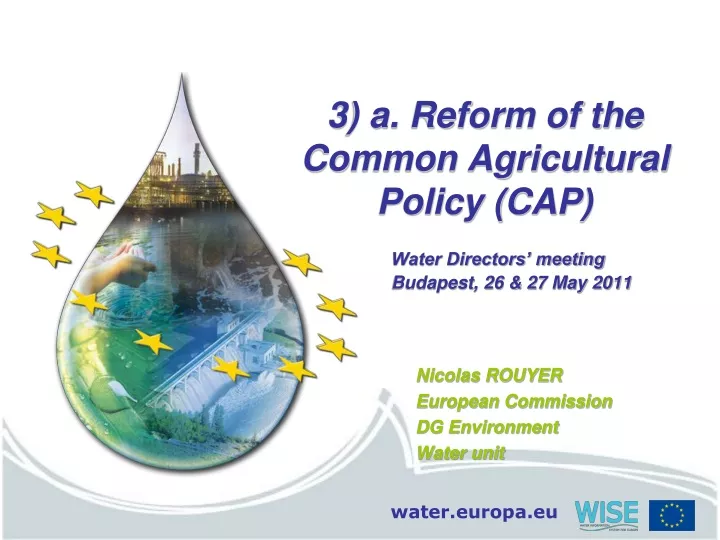 3 a reform of the common agricultural policy cap