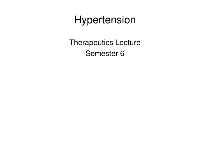 hypertension