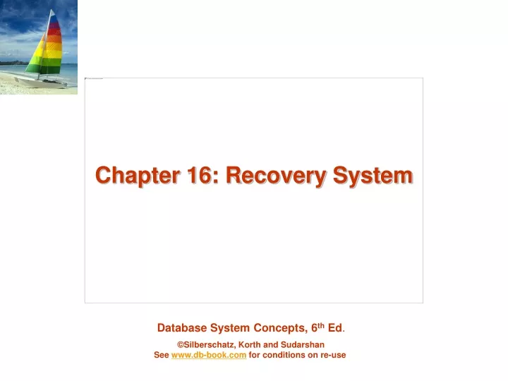 chapter 16 recovery system