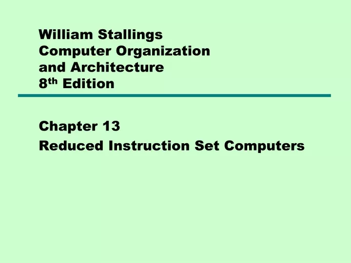 william stallings computer organization and architecture 8 th edition