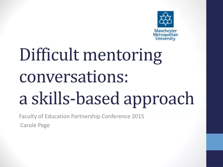 difficult mentoring conversations a skills based approach
