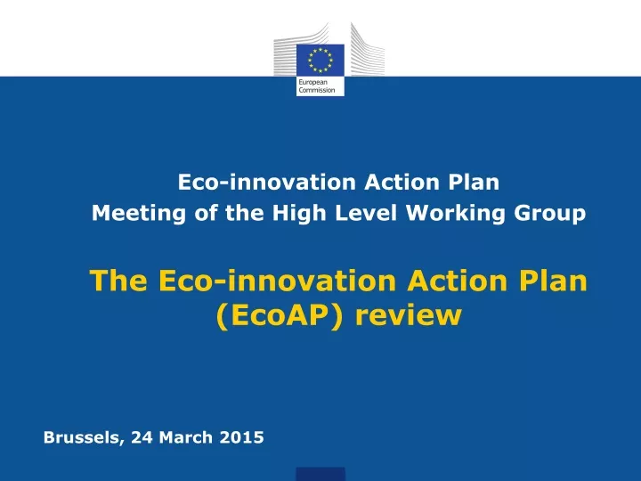 eco innovation action plan meeting of the high