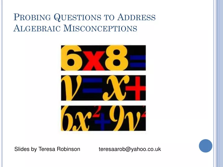 probing questions to address algebraic misconceptions