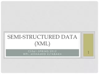 Semi-Structured data (XML)