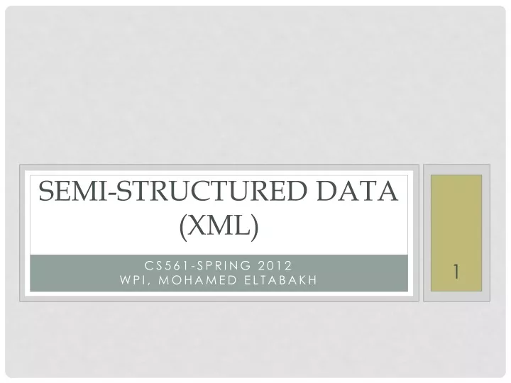 semi structured data xml