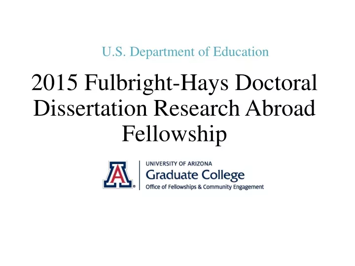 2015 fulbright hays doctoral dissertation research abroad fellowship
