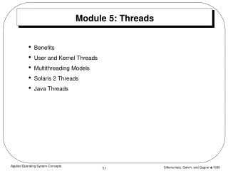 Module 5: Threads
