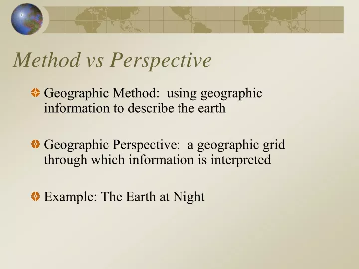 method vs perspective
