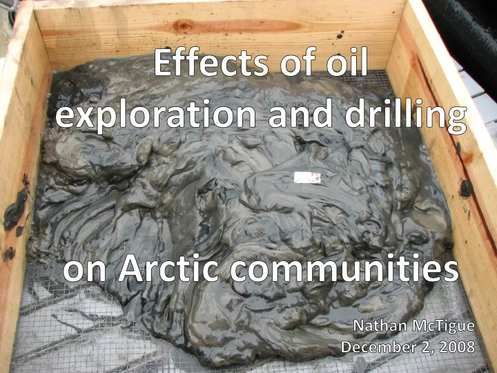 effects of oil exploration and drilling on arctic