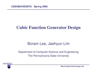 Cubic Function Generator Design