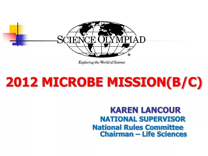 2012 microbe mission b c