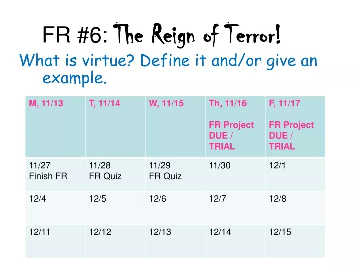 fr 6 the reign of terror
