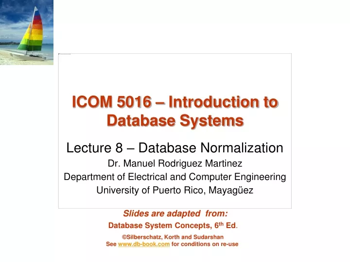 icom 5016 introduction to database systems