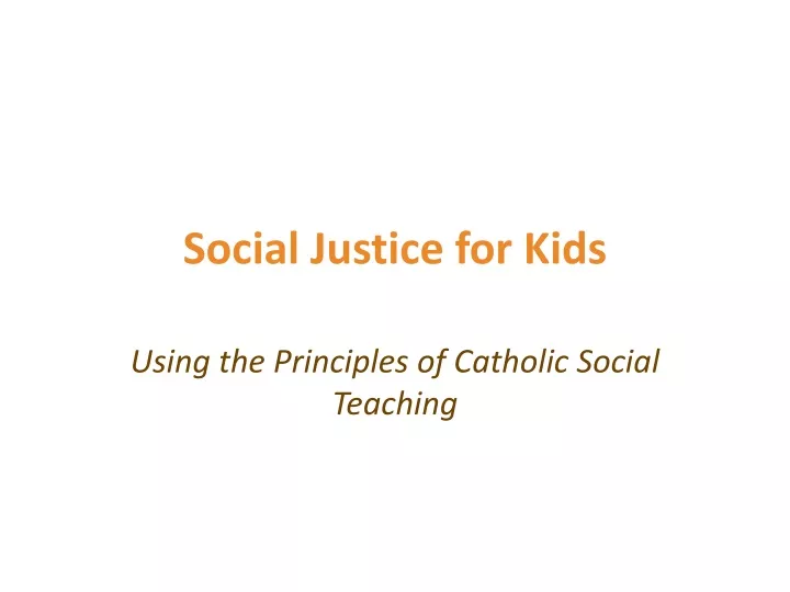 social justice for kids