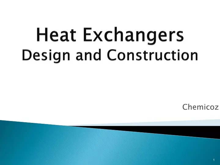 heat exchangers design and construction