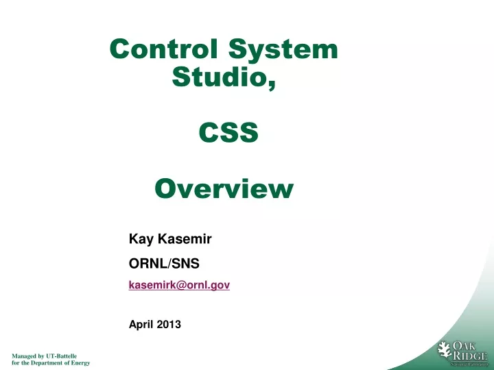 control system studio css overview