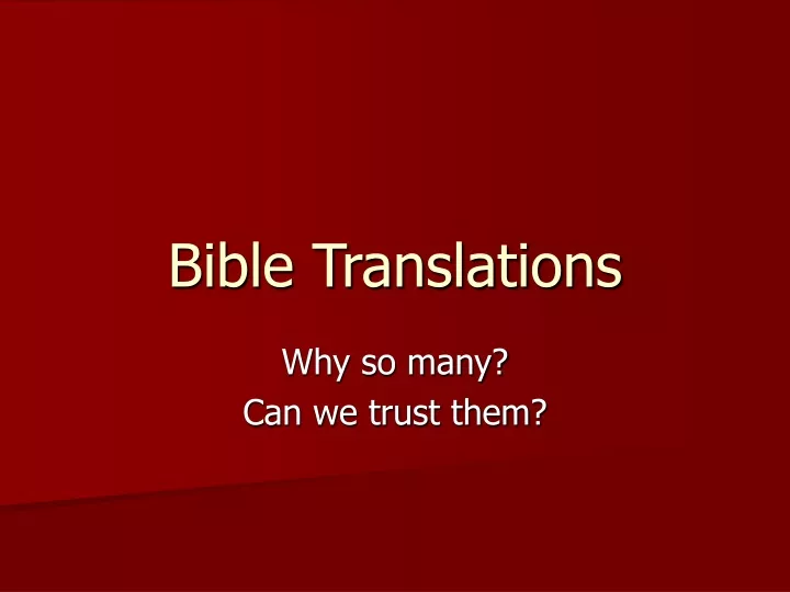 bible translations