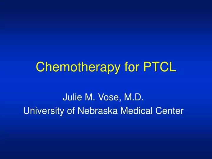 chemotherapy for ptcl