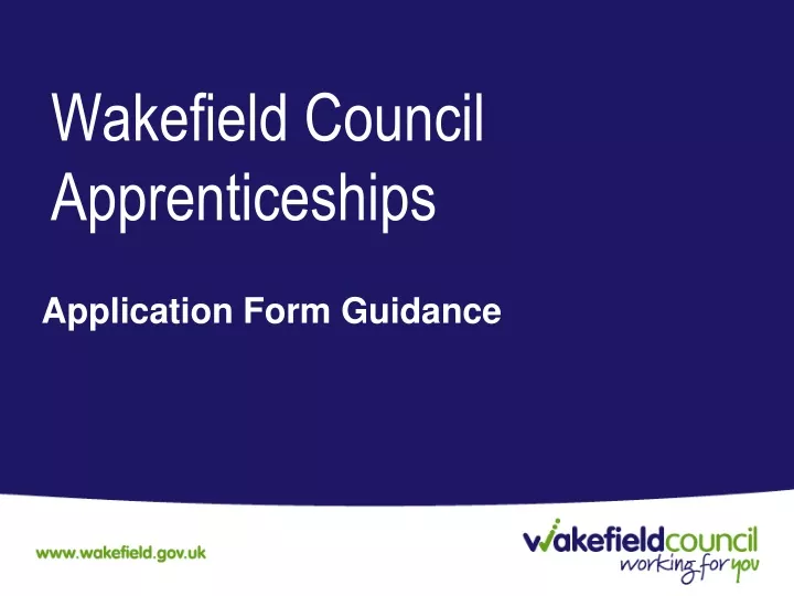 wakefield council apprenticeships