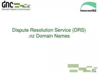 Dispute Resolution Service (DRS) .nz Domain Names