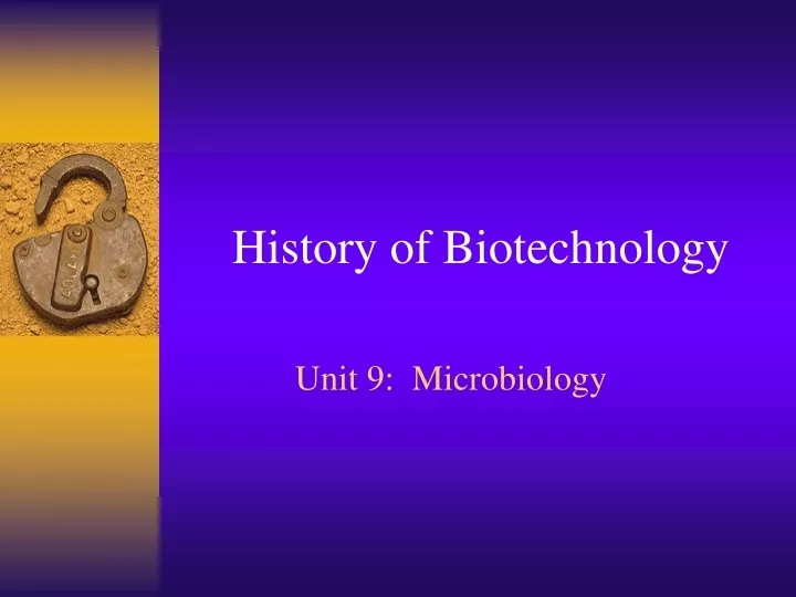 history of biotechnology