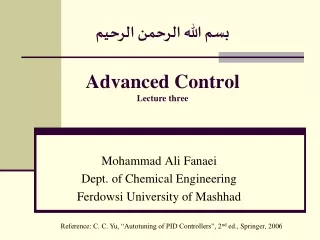 ??? ???? ?????? ?????? Advanced Control Lecture three