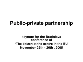 Public-private partnership