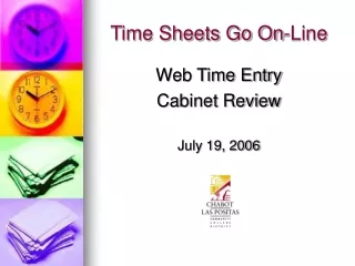 Time Sheets Go On-Line