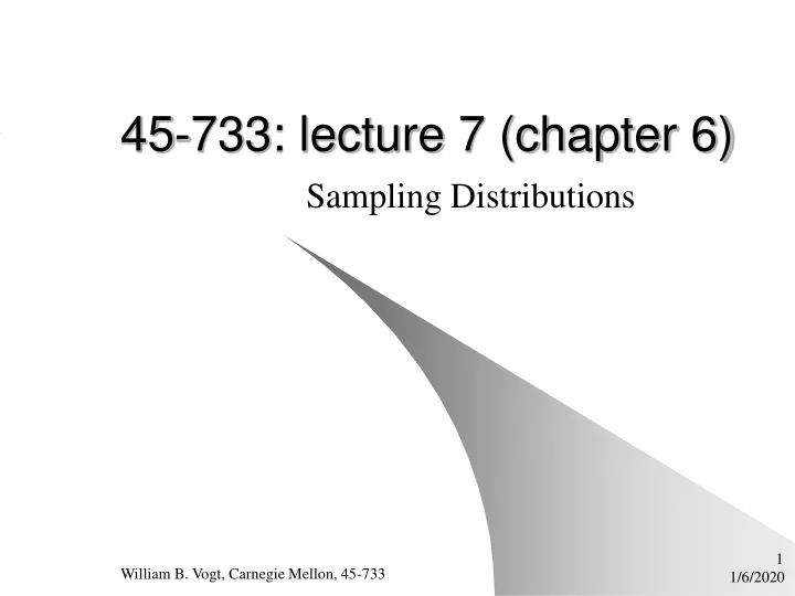 45 733 lecture 7 chapter 6