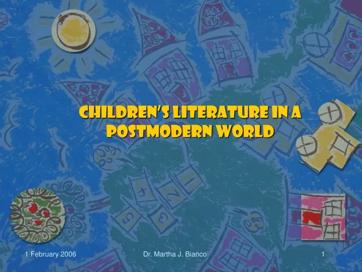 children s literature in a postmodern world