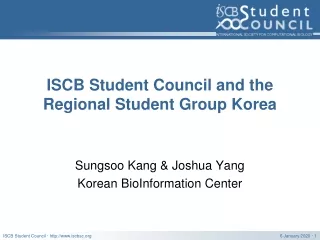 ISCB Student Council and the Regional Student Group Korea