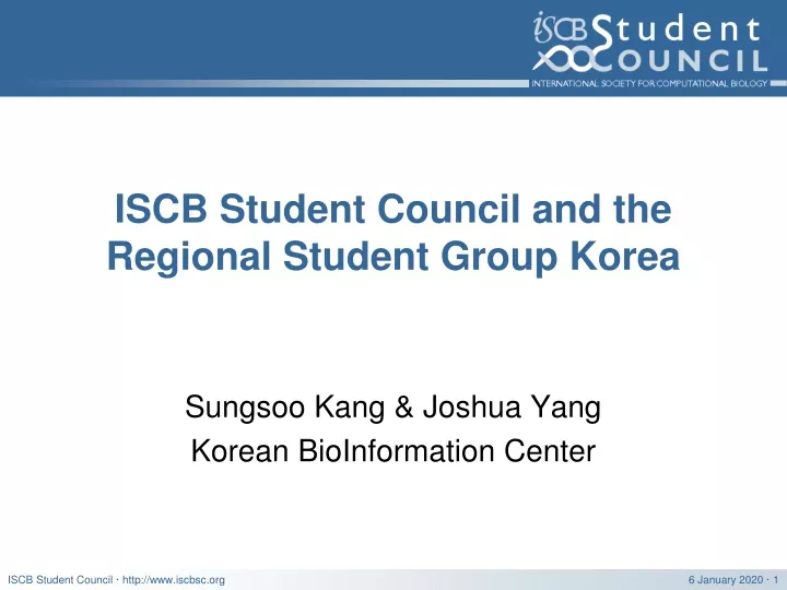 iscb student council and the regional student group korea