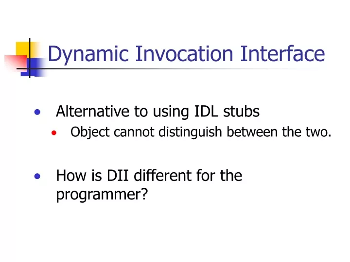 dynamic invocation interface