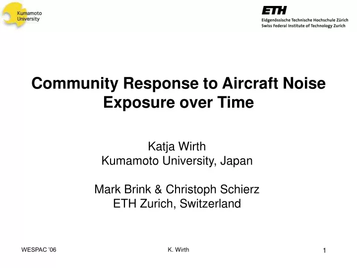community response to aircraft noise exposure