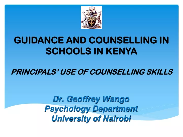 guidance and counselling in schools in kenya