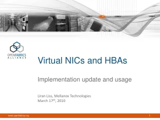 Virtual NICs and HBAs