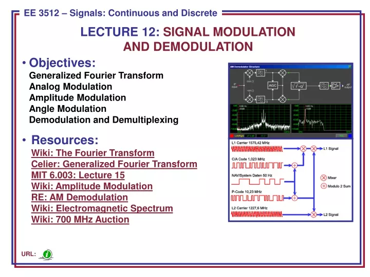 lecture 12 signal modulation and demodulation