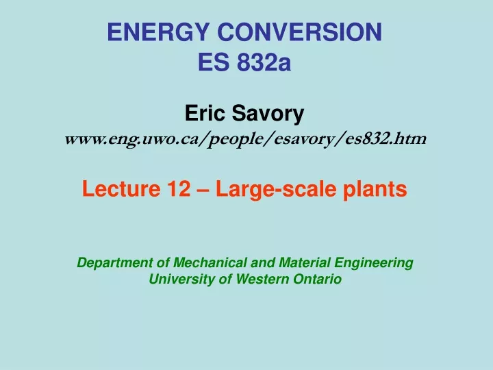 energy conversion es 832a eric savory