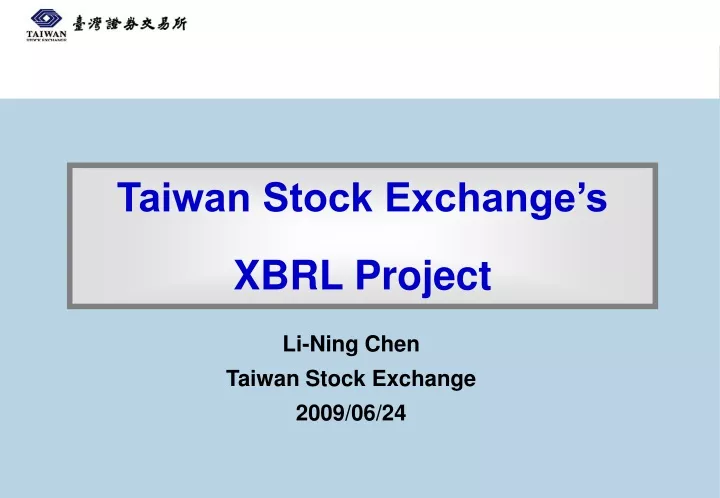 taiwan stock exchange s xbrl project