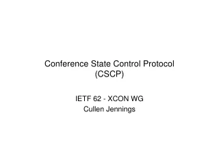 Conference State Control Protocol (CSCP)