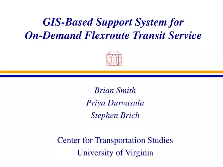 gis based support system for on demand flexroute transit service