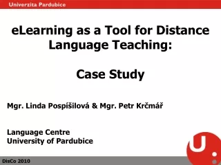 eLearning as a Tool for Distance Language Teaching: Case Study