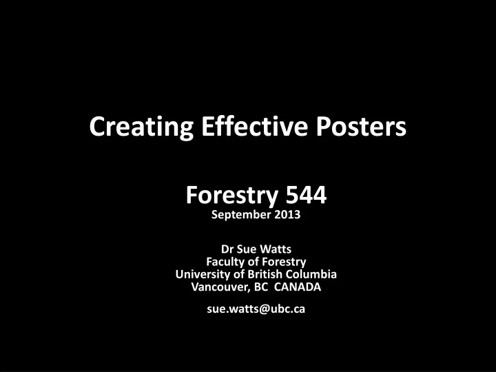 creating effective posters