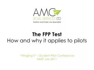 The FPP Test How and why it applies to pilots