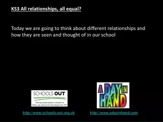 KS3 All relationships, all equal?